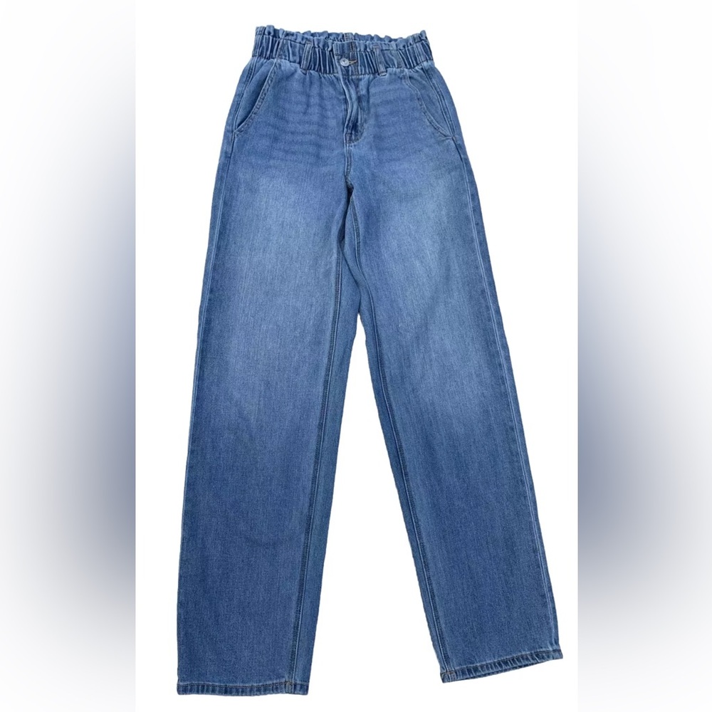 American Eagle High Rise Paperbag Waist Denim Jeans Wide Leg 90’s Y2K Baggy